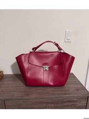 Genuine Italian Leather Top-Handle Handbag